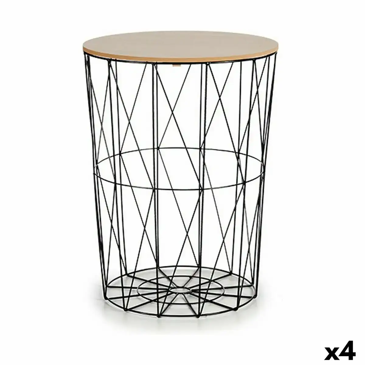 Table d appoint noir metal marron bois mdf 45 x 57 x 45 cm 4 unites _9186. Bienvenue chez DIAYTAR SENEGAL - Où Choisir Rime avec Découvrir. Plongez dans notre catalogue et trouvez des produits qui révèlent la diversité et la richesse culturelle du Sénégal.