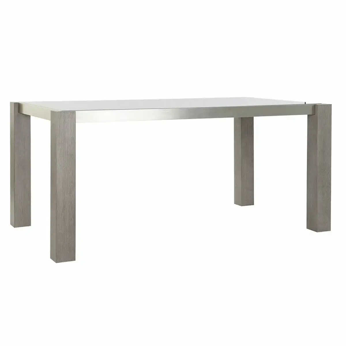 Table de salle a manger dkd home decor verre gris aluminium chene verre trempe 162 x 92 x 74 cm _3172. DIAYTAR SENEGAL - Votre Destination Shopping Éthique. Parcourez notre gamme et choisissez des articles qui respectent l'environnement et les communautés locales.
