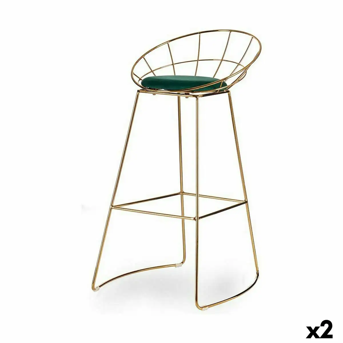 Tabouret vert dore fer 51 x 94 x 52 cm 2 unites _9708. DIAYTAR SENEGAL - Votre Destinée Shopping Personnalisée. Plongez dans notre boutique en ligne et créez votre propre expérience de shopping en choisissant parmi nos produits variés.