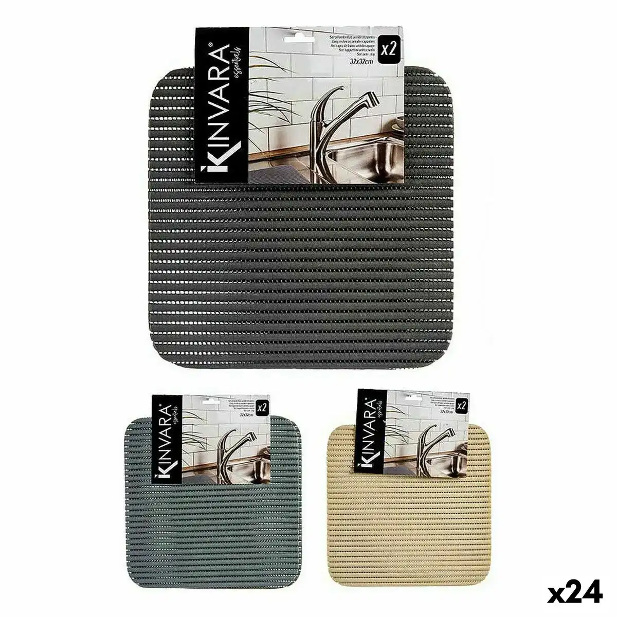 Tapis antiderapant 32 x 32 cm lot 2 pieces plastique 24 unites _8809. DIAYTAR SENEGAL - Votre Source d'Inspiration Shopping. Parcourez nos rayons et trouvez des articles qui vous inspirent, que ce soit pour votre style, votre maison ou votre vie quotidienne.