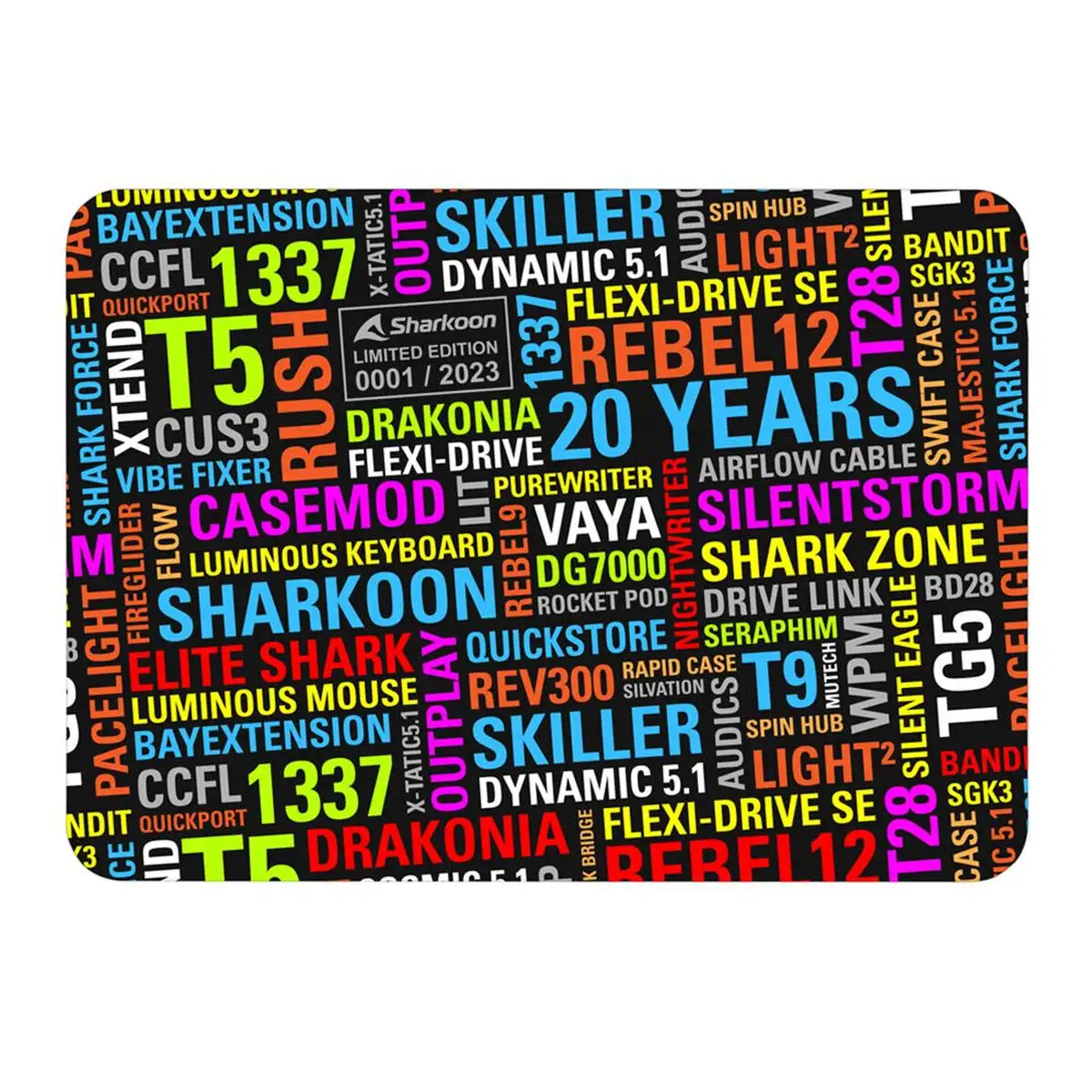 Tapis antiderapant sharkoon 20 years mouse mat multicouleur_1564. DIAYTAR SENEGAL - Votre Destination pour un Shopping Réfléchi. Découvrez notre gamme variée et choisissez des produits qui correspondent à vos valeurs et à votre style de vie.