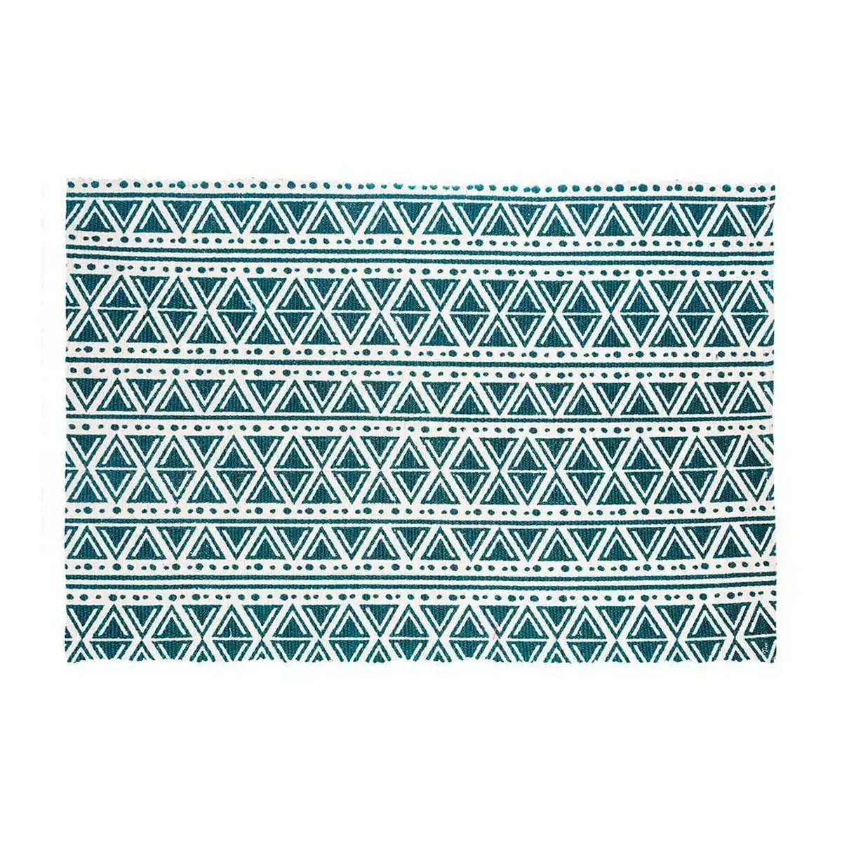 Tapis atmosphera bleu blanc multicouleur 100 coton 60 x 90 cm_5188. DIAYTAR SENEGAL - Où Choisir Devient une Expression de Soi. Découvrez notre boutique en ligne et trouvez des articles qui révèlent votre personnalité et votre style.