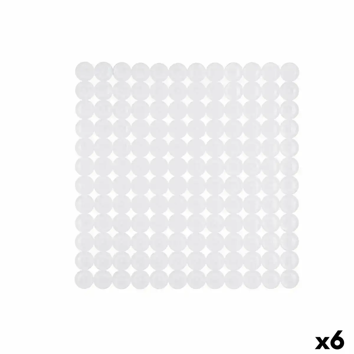 Tapis de douche antiderapant blanc pvc 68 x 36 x 1 cm 6 unites _3684. DIAYTAR SENEGAL - Votre Passage vers l'Éclat et la Beauté. Explorez notre boutique en ligne et trouvez des produits qui subliment votre apparence et votre espace.