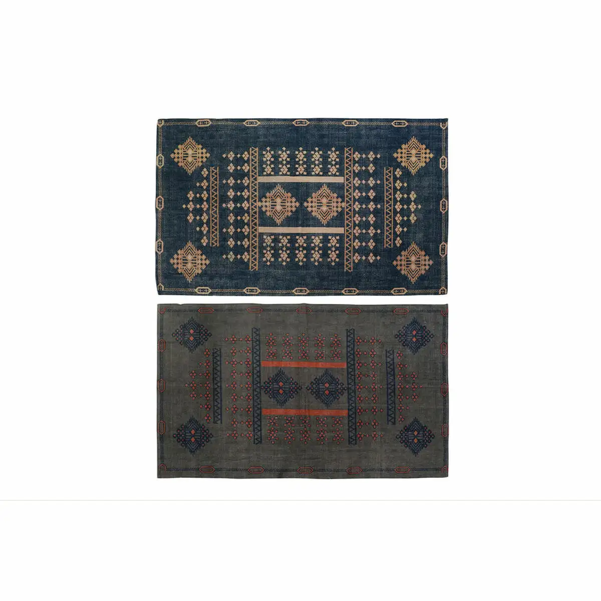 Tapis dkd home decor 120 x 180 x 0 4 cm bleu orange polyester arabe 2 unites _6141. DIAYTAR SENEGAL - Là où la Tradition Devient Tendance. Naviguez à travers notre boutique en ligne et choisissez des produits qui allient l'authenticité au contemporain.