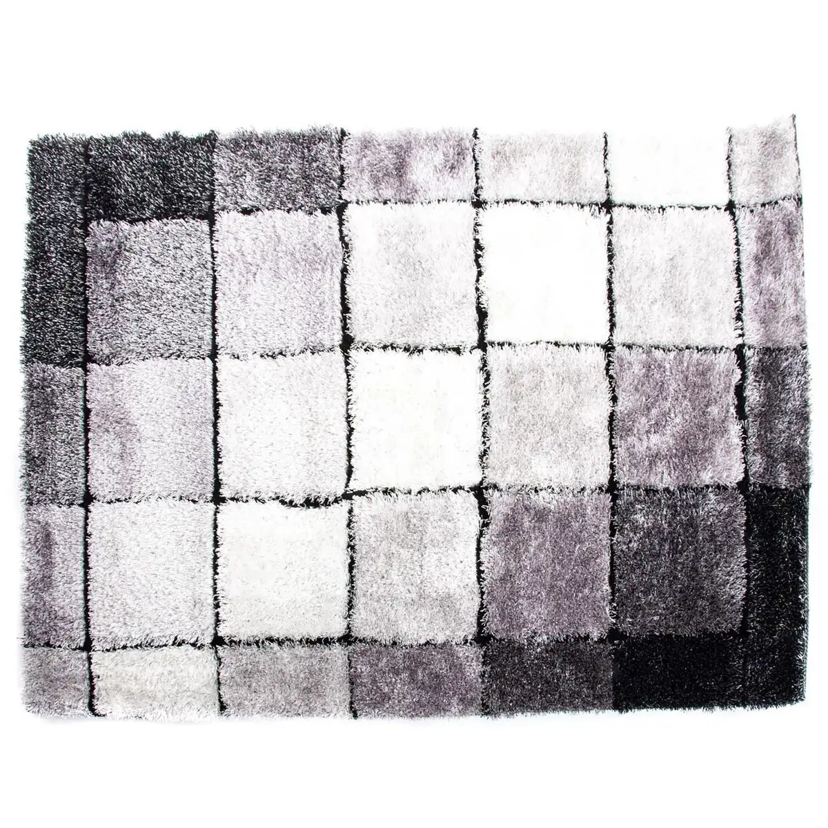 Tapis dkd home decor 160 x 230 x 2 cm noir polyester blanc carreaux_6683. DIAYTAR SENEGAL - Votre Compagnon Shopping, Votre Style Unique. Explorez notre boutique en ligne pour dénicher des trésors qui expriment qui vous êtes, de la mode à la maison.