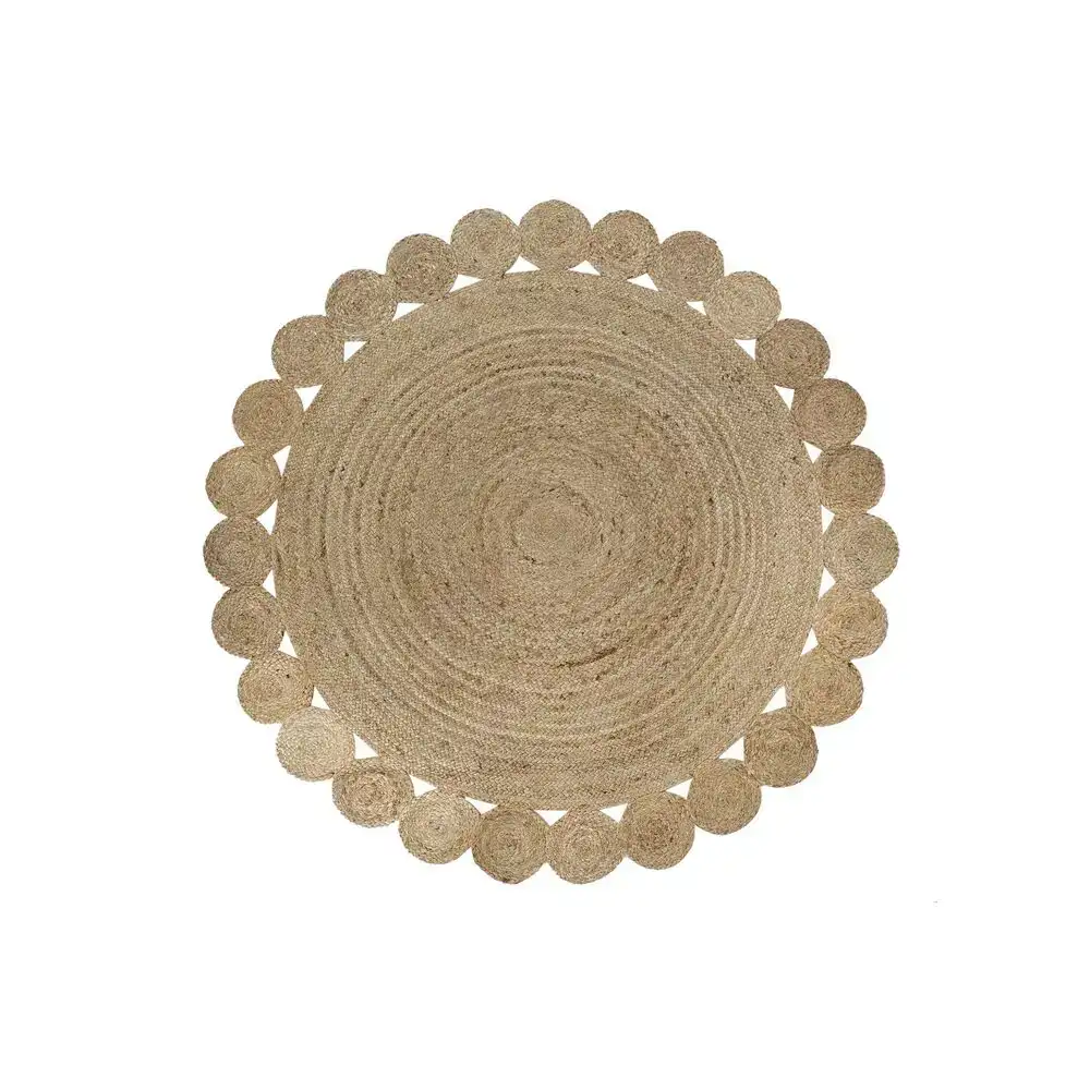 Tapis dkd home decor 200 x 200 x 1 cm naturel marron polyester jute_6657. DIAYTAR SENEGAL - L'Art de Choisir, l'Art de S'émerveiller. Explorez notre gamme de produits et laissez-vous émerveiller par des créations authentiques et des designs modernes.
