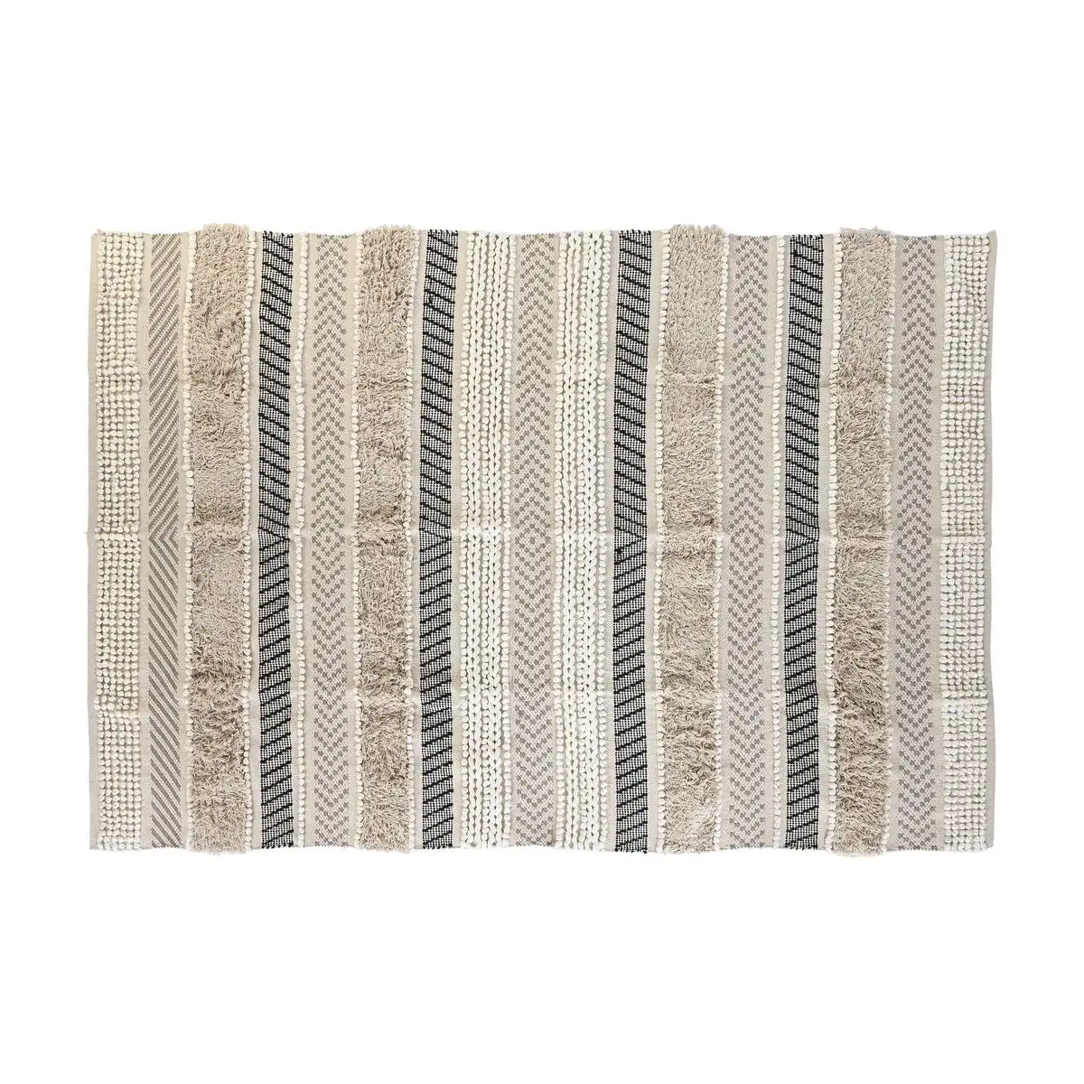 Tapis dkd home decor 230 x 160 x 1 cm noir beige coton boho_5232. Entrez dans l'Univers de DIAYTAR SENEGAL - Où Chaque Produit a une Signification. Explorez notre gamme diversifiée et découvrez des articles qui résonnent avec votre vie.