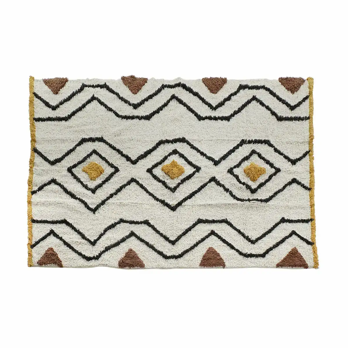 Tapis dkd home decor coton boho 120 x 180 x 1 cm _9945. DIAYTAR SENEGAL - Là où Chaque Achat a du Sens. Explorez notre gamme et choisissez des produits qui racontent une histoire, du traditionnel au contemporain.