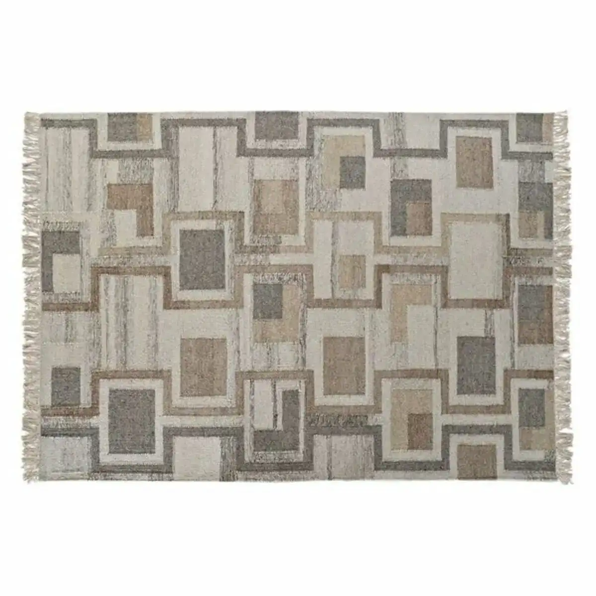 Tapis dkd home decor coton laine 120 x 180 cm _1839. DIAYTAR SENEGAL - Où le Shopping Devient une Aventure Culturelle. Plongez dans notre univers de produits qui célèbrent l'héritage et l'artisanat du Sénégal.