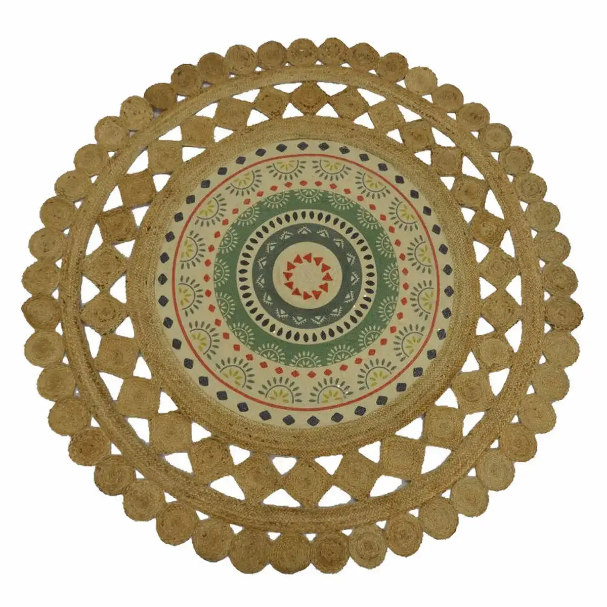 Tapis dkd home decor marron multicouleur 200 x 200 x 0 75 cm _1347. DIAYTAR SENEGAL - Votre Passage vers l'Élégance Abordable. Explorez notre collection où chaque produit est choisi pour sa qualité et son accessibilité, incarnant ainsi l'essence du Sénégal.