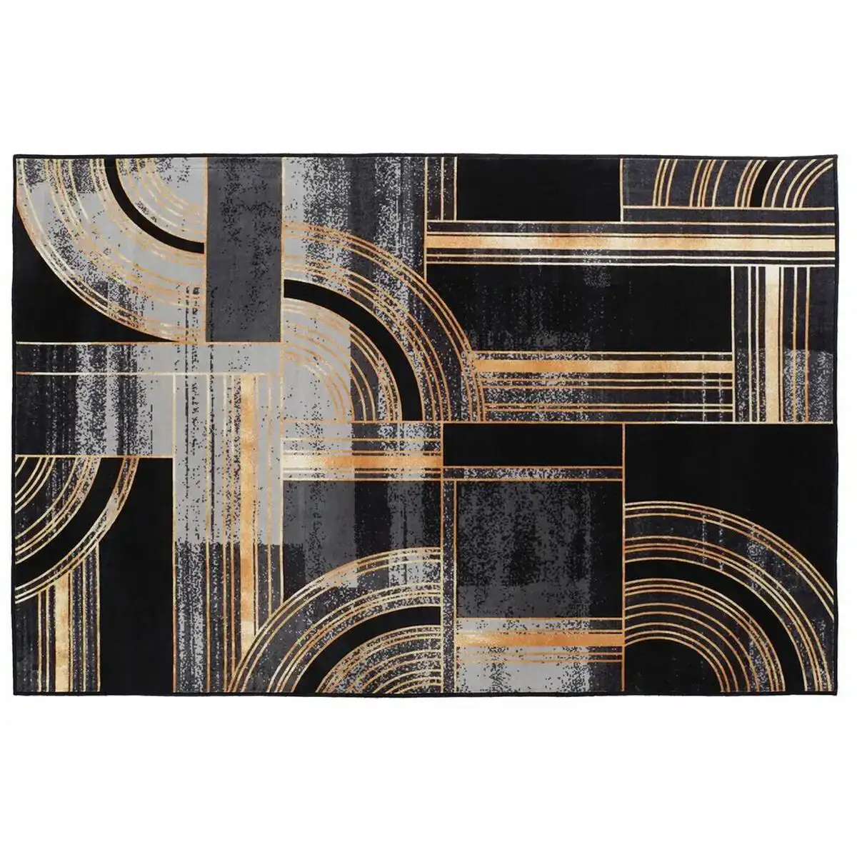 Tapis dkd home decor noir dore moderne 200 x 290 x 0 4 cm_2181. DIAYTAR SENEGAL - Votre Plateforme Shopping, Votre Choix Éclairé. Explorez nos offres et choisissez des articles de qualité qui reflètent votre style et vos valeurs.
