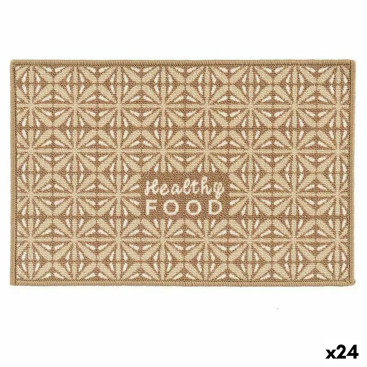 Tapis healthy food 40 x 1 x 60 cm beige polyamide latex 24 unites _8476. DIAYTAR SENEGAL - Où Choisir est un Plaisir Responsable. Explorez notre boutique en ligne et adoptez des produits qui reflètent notre engagement envers la durabilité.