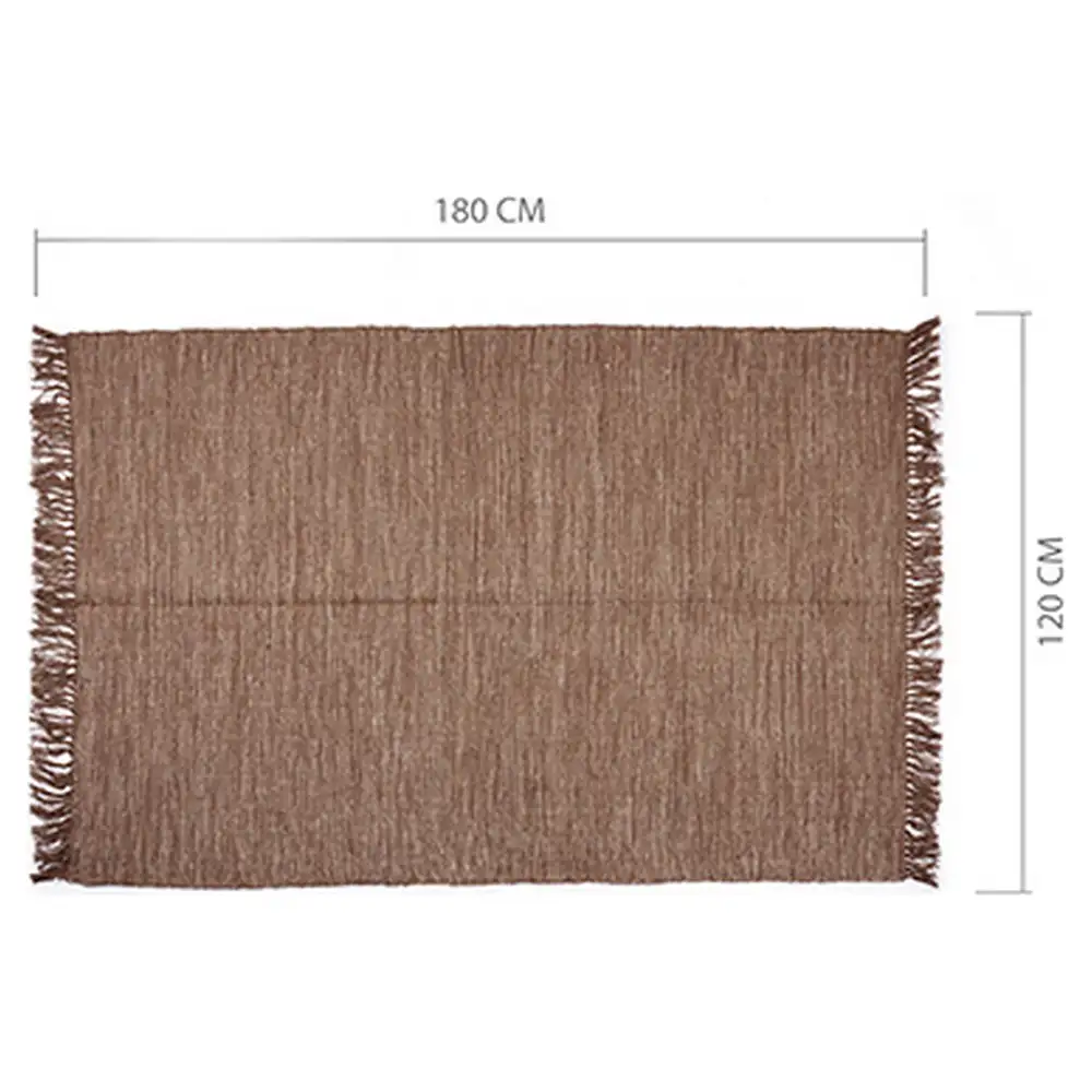 Tapis marron coton 120 x 1 x 180 cm _8859. DIAYTAR SENEGAL - Là où l'Élégance Devient un Mode de Vie. Naviguez à travers notre gamme et choisissez des produits qui apportent une touche raffinée à votre quotidien.