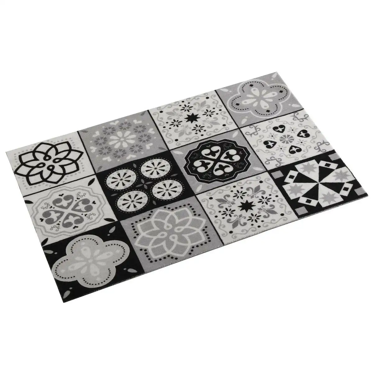 Tapis mosaic versa blk noir polyester 50 x 2 x 80 cm _7657. DIAYTAR SENEGAL - Où Choisir Devient une Découverte. Explorez notre boutique en ligne et trouvez des articles qui vous surprennent et vous ravissent à chaque clic.