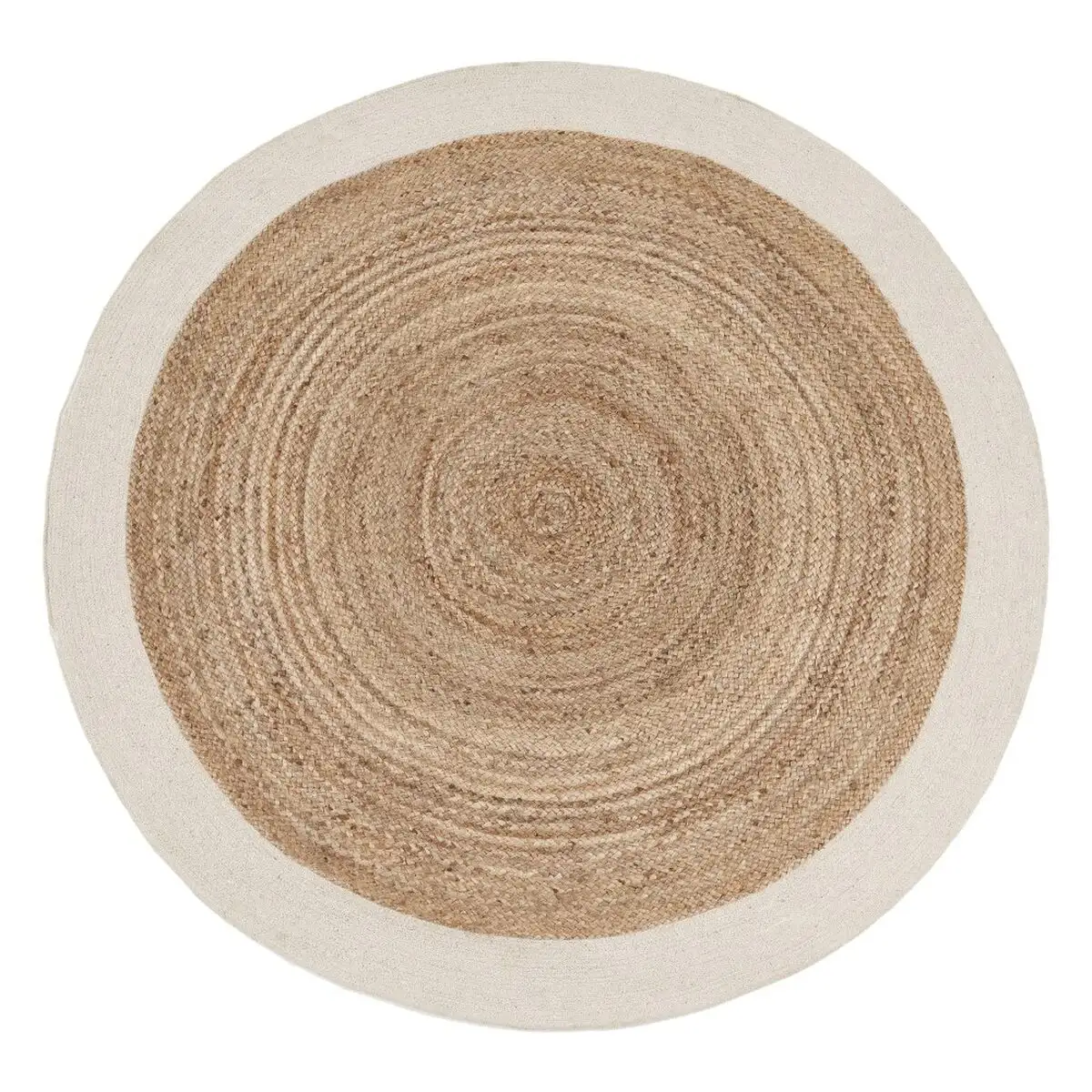 Tapis naturel blanc 180 x 180 cm jute_9626. DIAYTAR SENEGAL - Un Monde de Possibilités à Portée de Clic. Parcourez notre site web pour découvrir des sélections infinies, de l'épicerie aux bijoux, et vivez une expérience d'achat sans pareil.