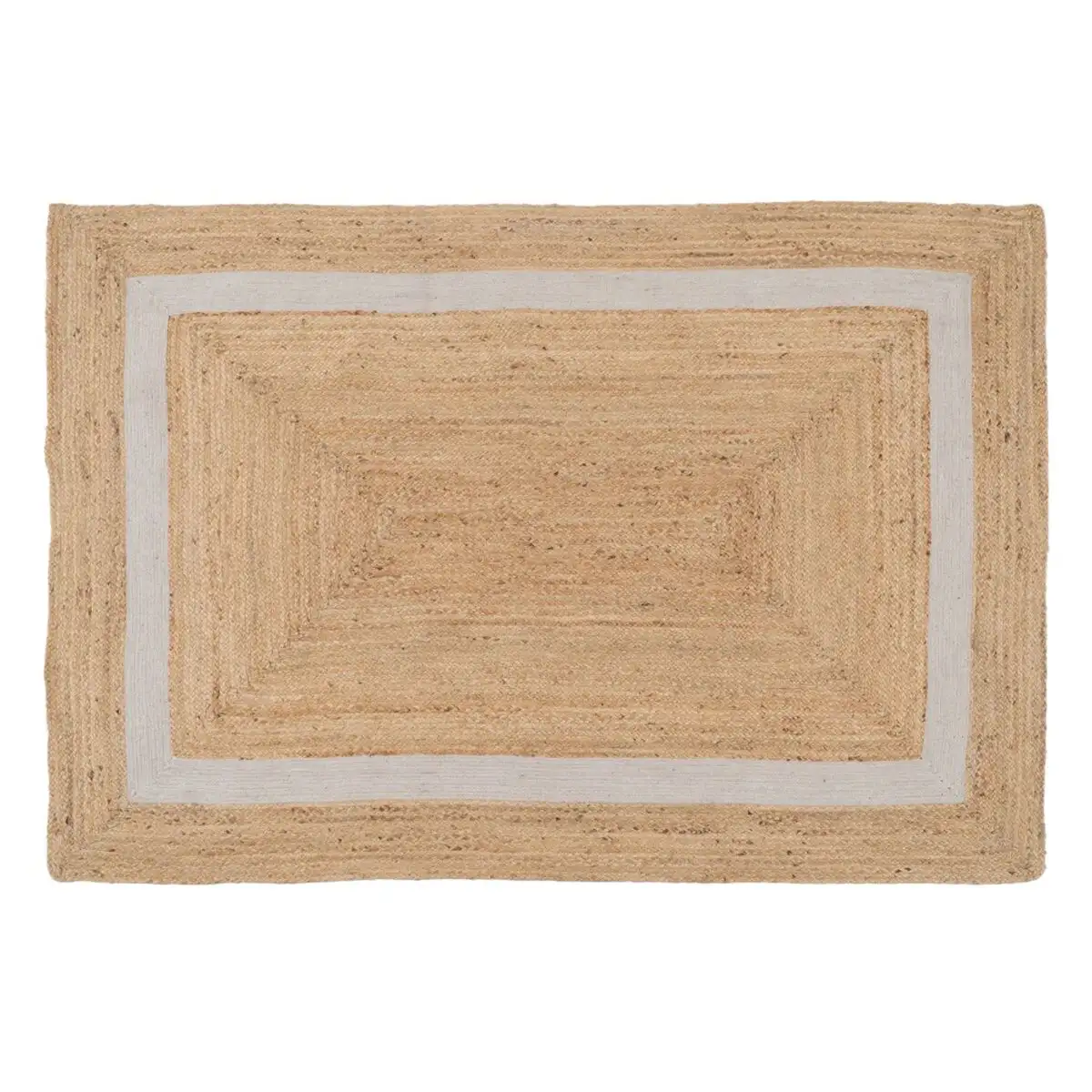 Tapis naturel blanc jute 230 x 160 cm_5794. Bienvenue sur DIAYTAR SENEGAL - Où le Shopping est une Affaire Personnelle. Découvrez notre sélection et choisissez des produits qui reflètent votre unicité et votre individualité.