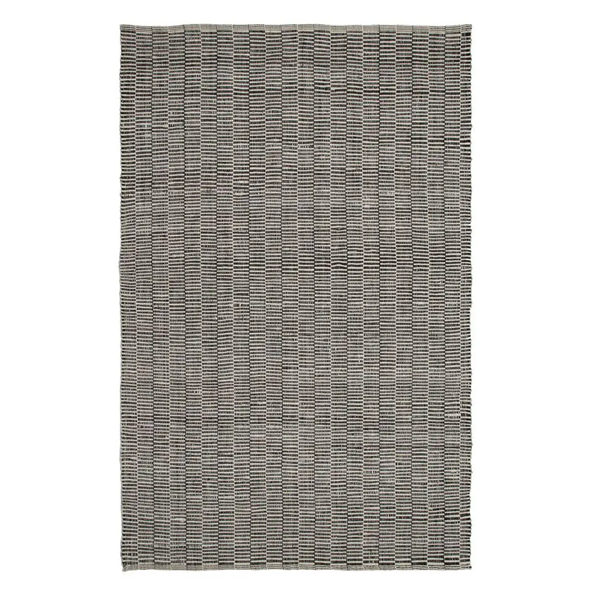 Tapis tissu synthetique noir creme 160 x 230 cm_4511. DIAYTAR SENEGAL - L'Art de Vivre le Shopping Authentique. Découvrez notre boutique en ligne et trouvez des produits qui célèbrent la culture et l'héritage du Sénégal.