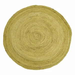 Tapis vert jute 120 x 120 cm_7663. DIAYTAR SENEGAL - Votre Destinée Shopping Personnalisée. Plongez dans notre boutique en ligne et créez votre propre expérience de shopping en choisissant parmi nos produits variés.