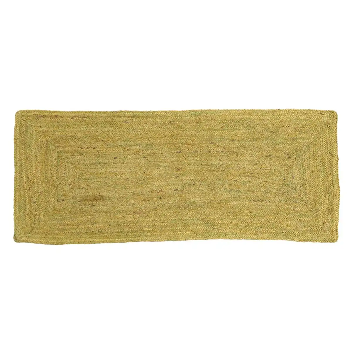 Tapis vert jute 170 x 70 cm_1203. DIAYTAR SENEGAL - L'Univers de l'Élégance Accessible. Plongez dans notre catalogue et choisissez des produits qui allient sophistication et accessibilité pour un shopping exquis.