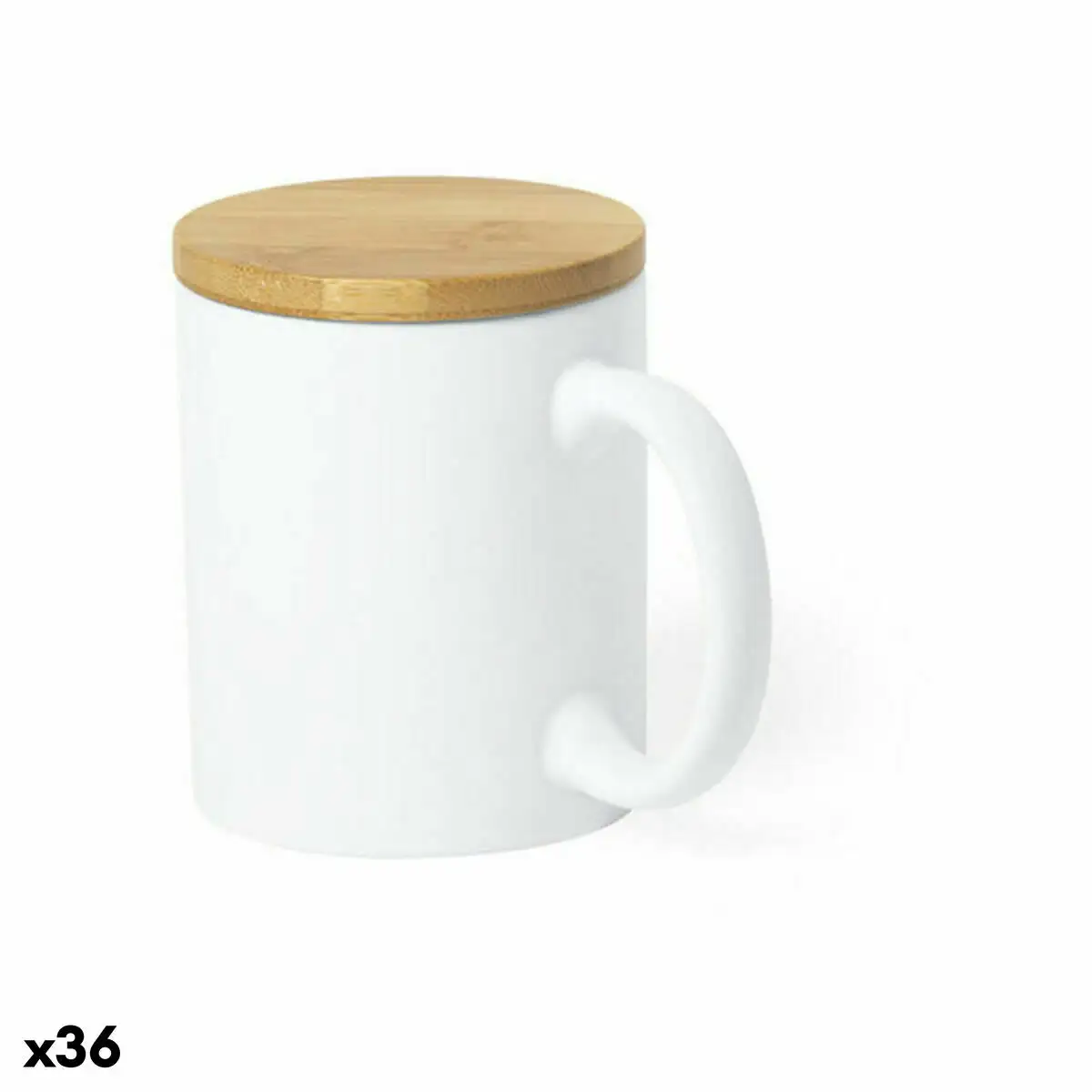 Tasse avec couvercle 146586 ceramique blanc 370 ml 36 unites _7487. DIAYTAR SENEGAL - Votre Escapade Shopping Virtuelle. Explorez notre boutique en ligne et dénichez des trésors qui évoquent la culture et le savoir-faire sénégalais, un clic à la fois.