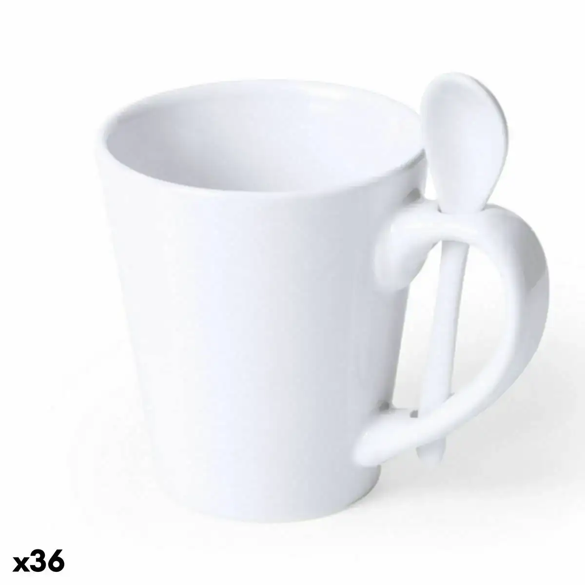Tasse avec cuillere beppi 145184 blanc 350 ml 36 unites _5977. DIAYTAR SENEGAL - L'Art de Vivre le Shopping en Ligne. Découvrez notre plateforme intuitive et trouvez des produits qui vous inspirent et vous enchantent, à chaque clic.
