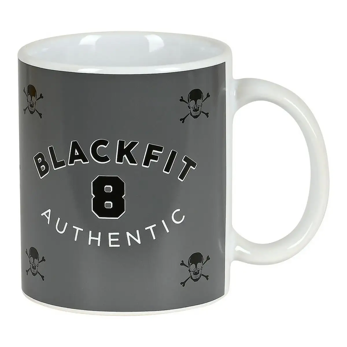 Tasse mug blackfit8 skull ceramique noir gris 350 ml _4970. DIAYTAR SENEGAL - Là où les Rêves de Shopping Deviennent Réalité. Naviguez à travers notre catalogue diversifié et choisissez parmi une variété d'articles qui feront de votre shopping une expérience inoubliable.