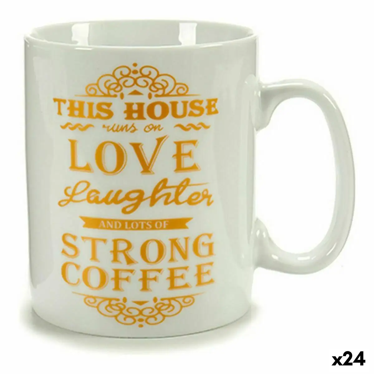 Tasse mug coffee porcelaine dore blanc 500 ml 24 unites_9221. Entrez dans l'Univers de DIAYTAR SENEGAL - Où Chaque Produit a son Éclat Unique. Explorez notre gamme variée et choisissez des articles qui illuminent votre quotidien.