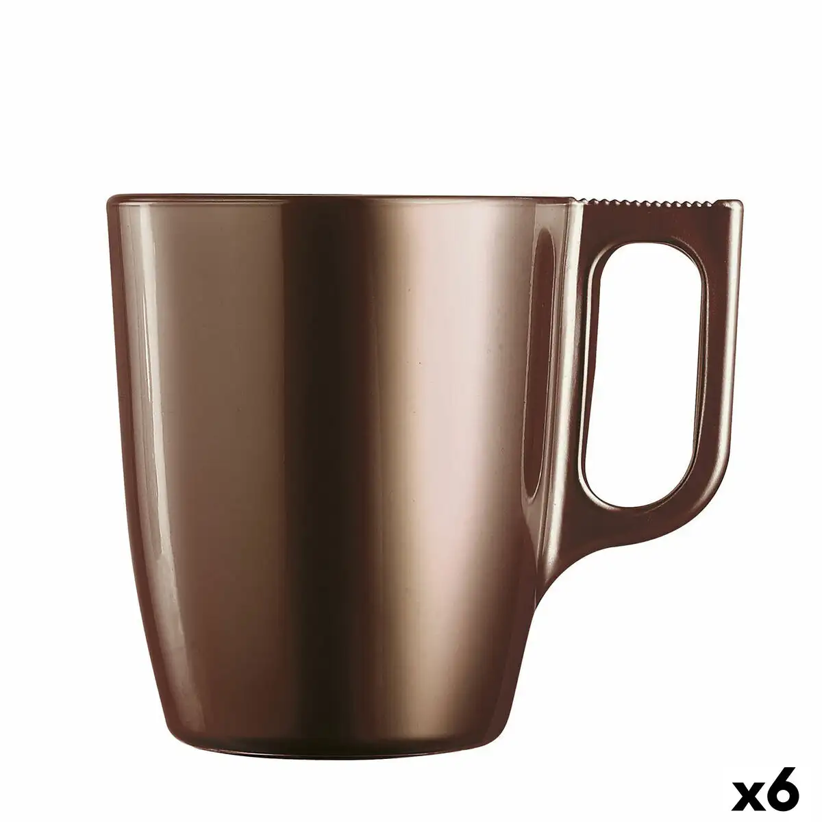 Tasse mug luminarc flashy marron 250 ml verre 6 unites _9383. DIAYTAR SENEGAL - L'Écrin de Vos Désirs Shopping. Parcourez notre boutique en ligne et explorez des produits minutieusement choisis pour répondre à vos envies les plus exigeantes.
