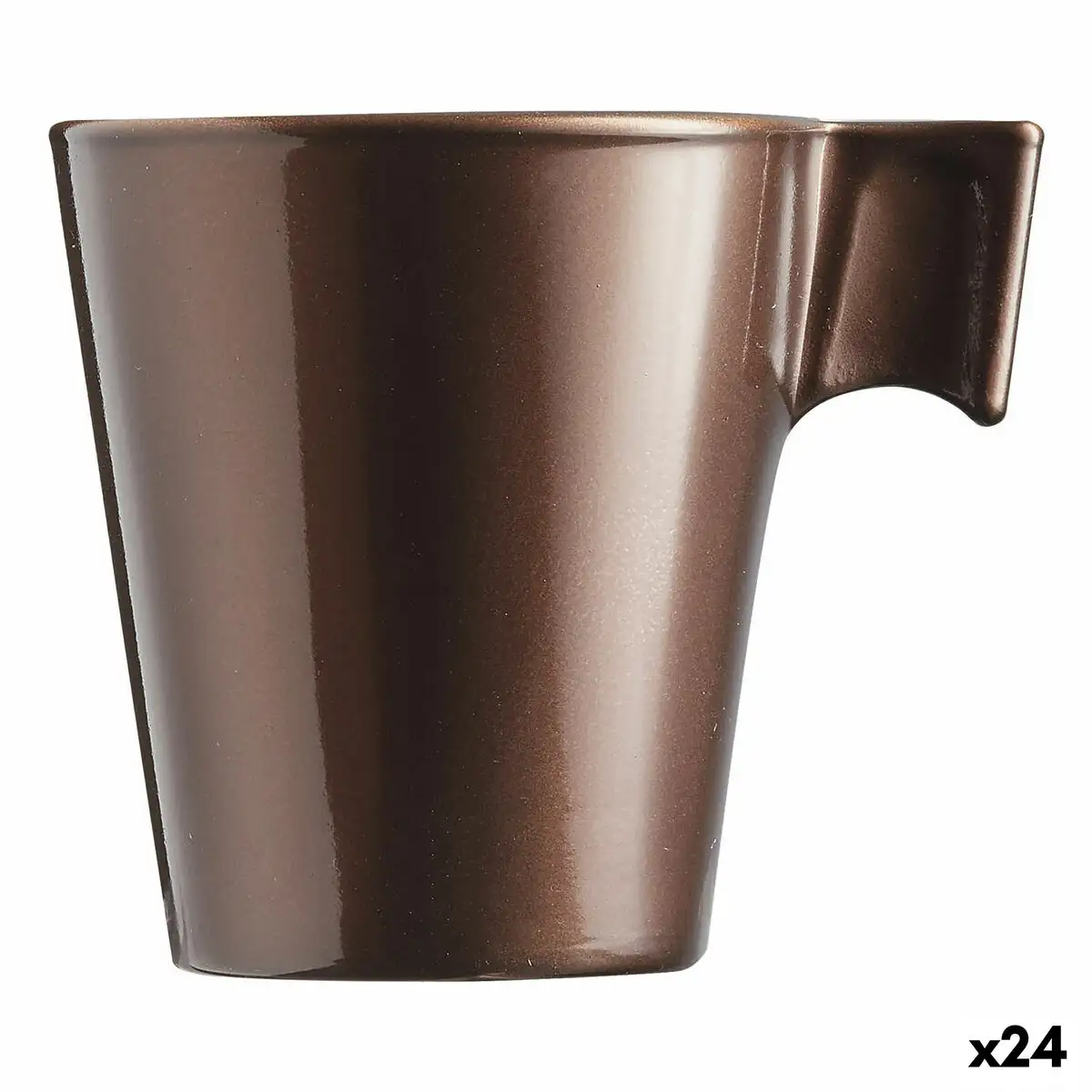 Tasse mug luminarc flashy marron 80 ml verre 24 unites _5991. DIAYTAR SENEGAL - Votre Destination pour un Shopping Unique. Parcourez notre catalogue et trouvez des articles qui vous inspirent et vous édifient.