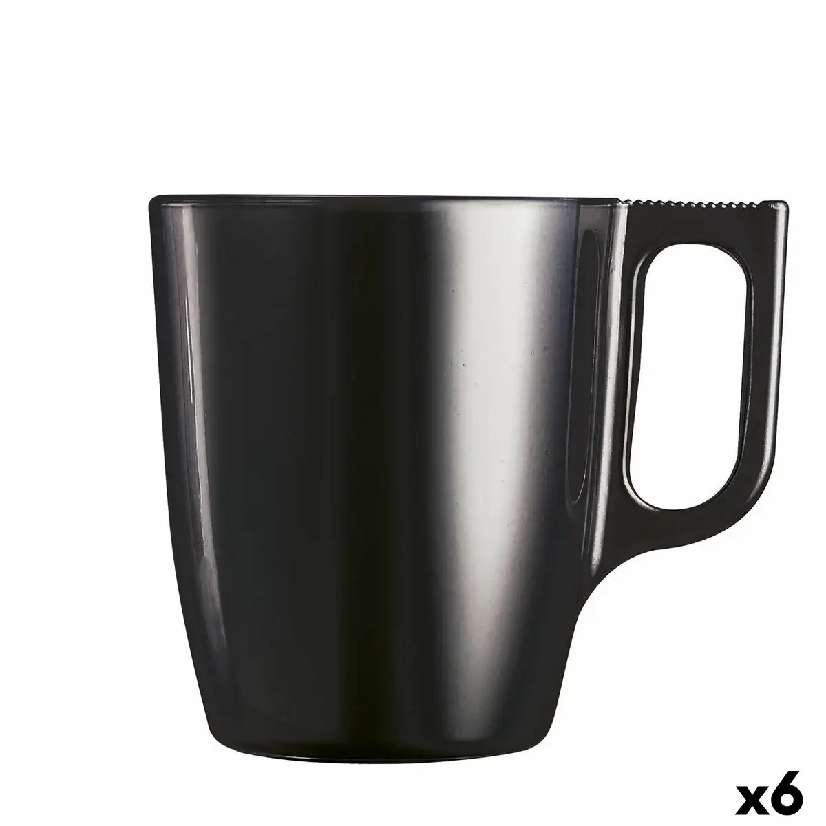 Tasse mug luminarc flashy noir 250 ml verre 6 unites _9715. DIAYTAR SENEGAL - Votre Destination pour un Shopping Réfléchi. Découvrez notre gamme variée et choisissez des produits qui correspondent à vos valeurs et à votre style de vie.