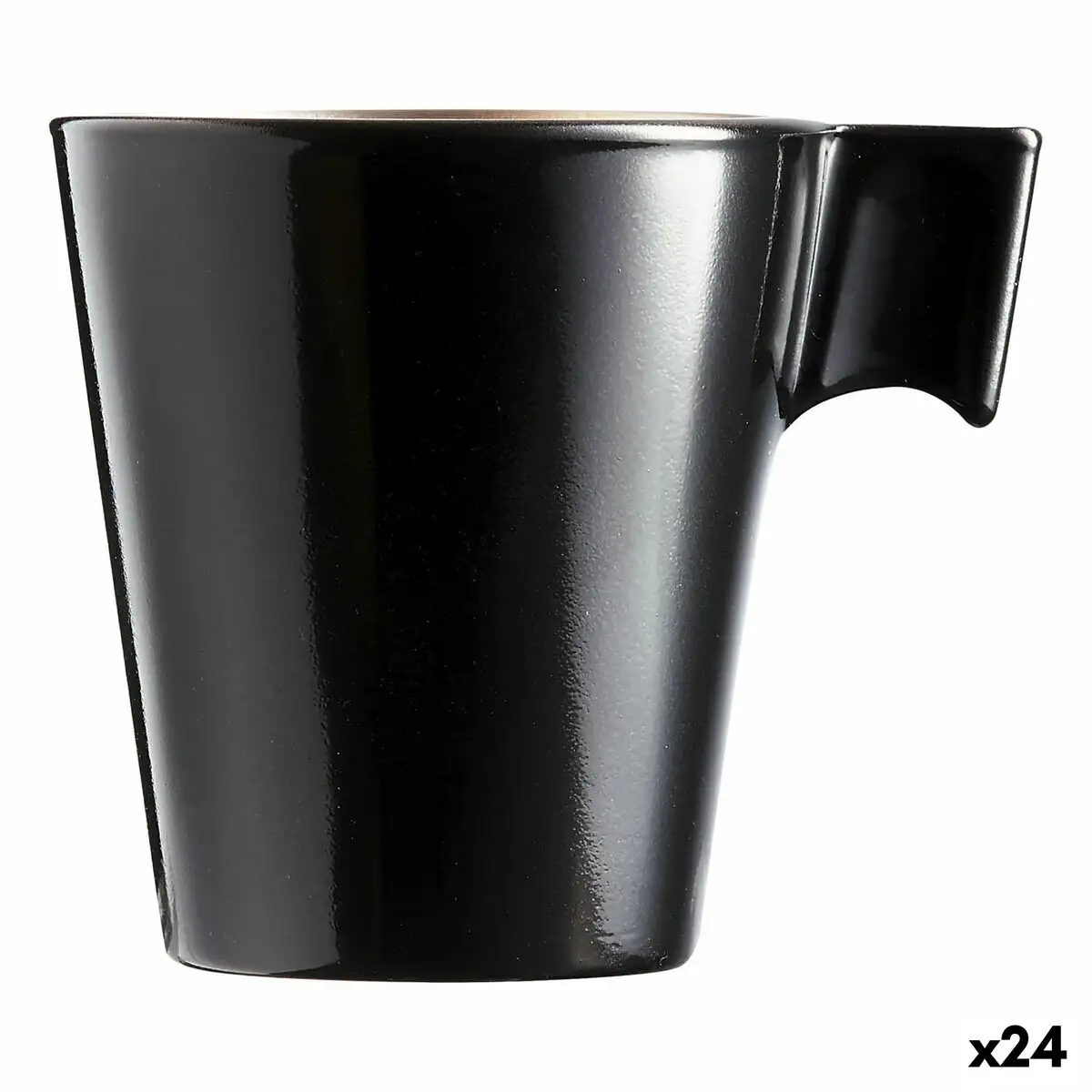 Tasse mug luminarc flashy noir 80 ml bicolore verre 24 unites _6017. Entrez dans l'Univers de DIAYTAR SENEGAL - Où Chaque Produit a sa Place. Explorez nos rayons virtuels et choisissez des articles qui s'intègrent parfaitement à votre style de vie.