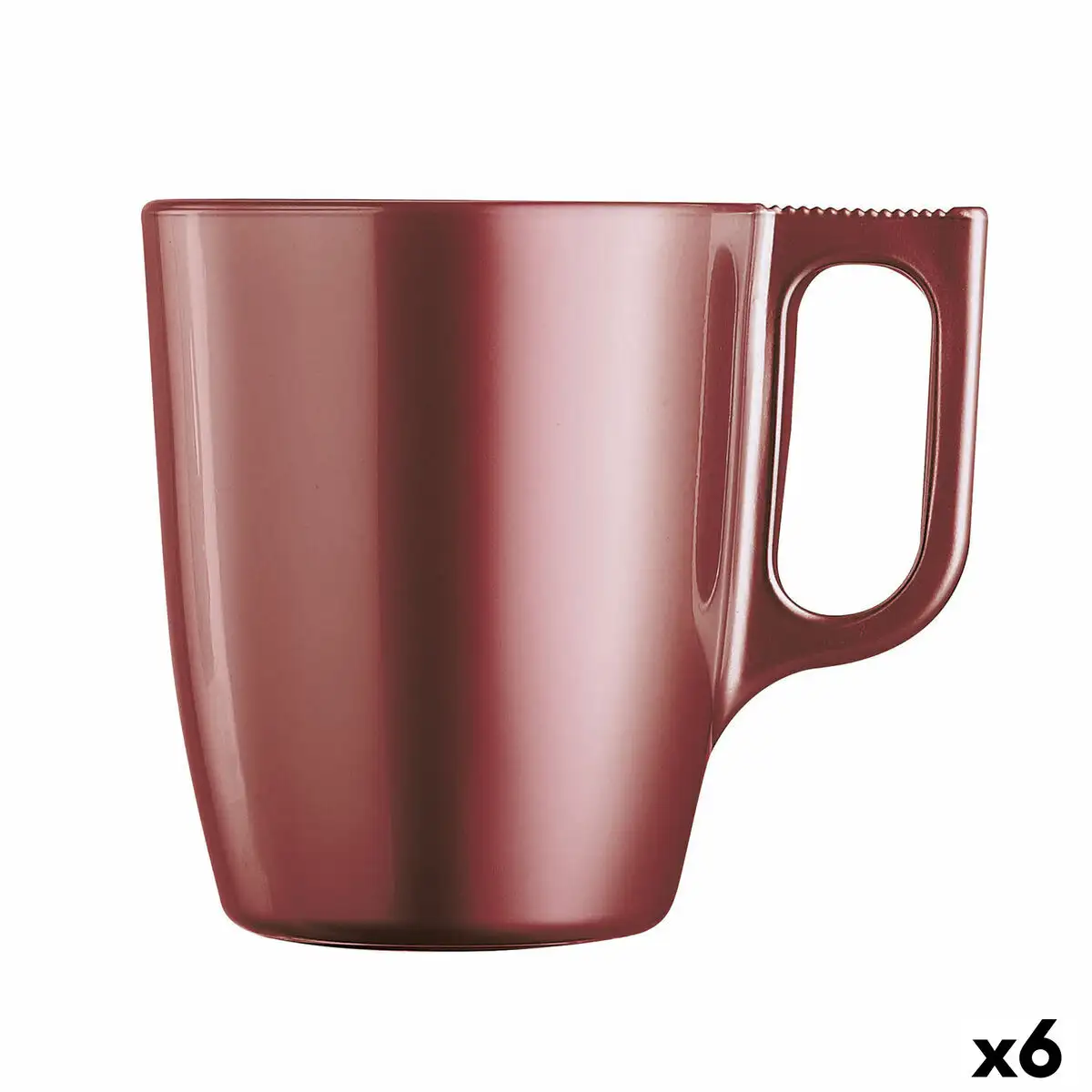 Tasse mug luminarc flashy rouge 250 ml verre 6 unites _4921. Bienvenue sur DIAYTAR SENEGAL - Là où Chaque Objet a une Âme. Plongez dans notre catalogue et trouvez des articles qui portent l'essence de l'artisanat et de la passion.