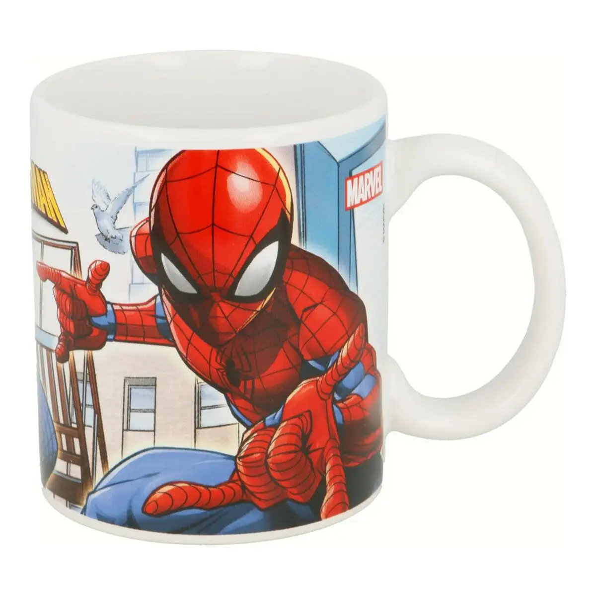 Tasse mug Spiderman Great Power Céramique Rouge Bleu (11.7 x 10 x