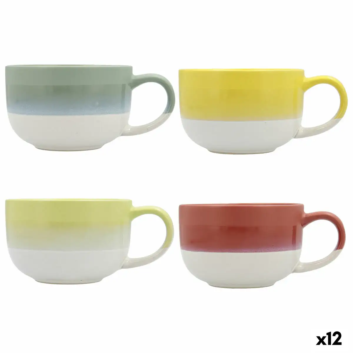 Tasse quid atenua ceramique multicouleur 460 ml 12 unites _8646. Bienvenue chez DIAYTAR SENEGAL - Où Choisir est une Invitation au Voyage. Explorez notre boutique en ligne et découvrez des produits qui vous transportent dans l'univers du Sénégal.