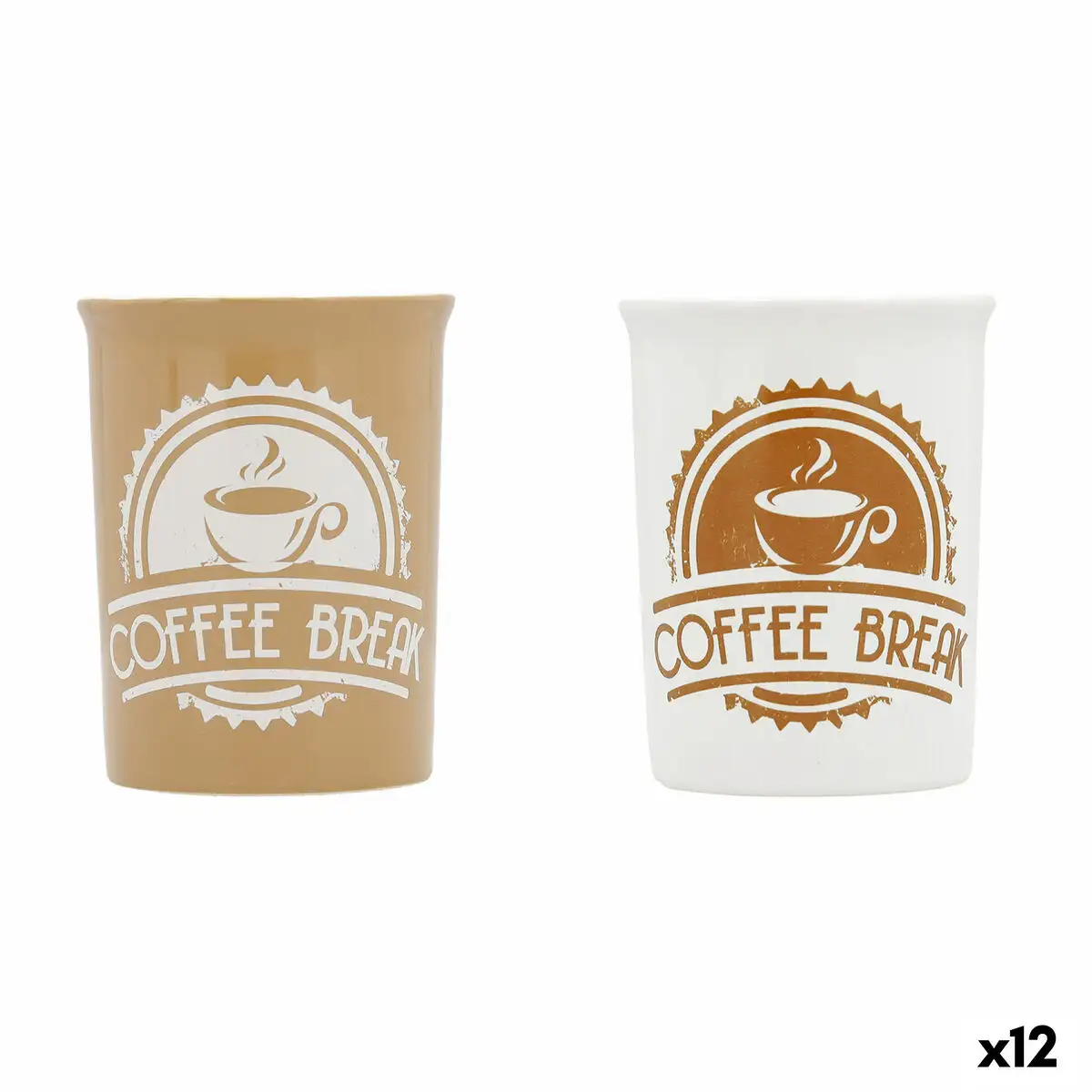 Tasse quid coffee break ceramique multicouleur 240 ml 12 unites _6474. DIAYTAR SENEGAL - Votre Plateforme pour un Shopping Inspiré. Explorez nos offres variées et découvrez des articles qui stimulent votre créativité et embellissent votre vie.