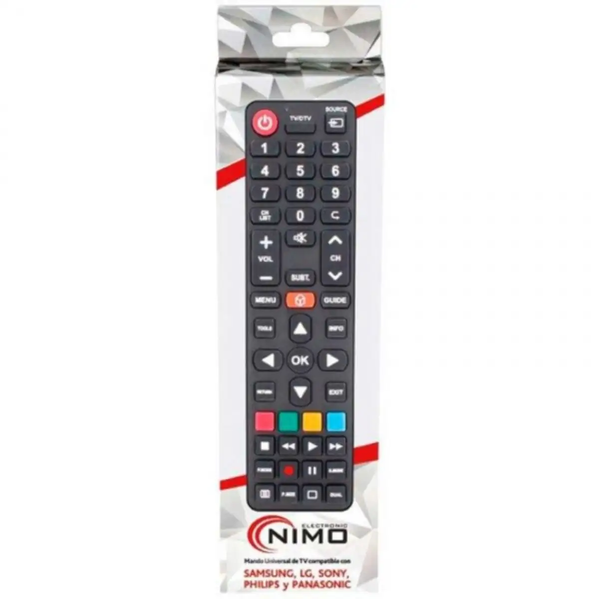 Télécommande Universelle NIMO Noir LG, Panasonic, Philips, Samsung