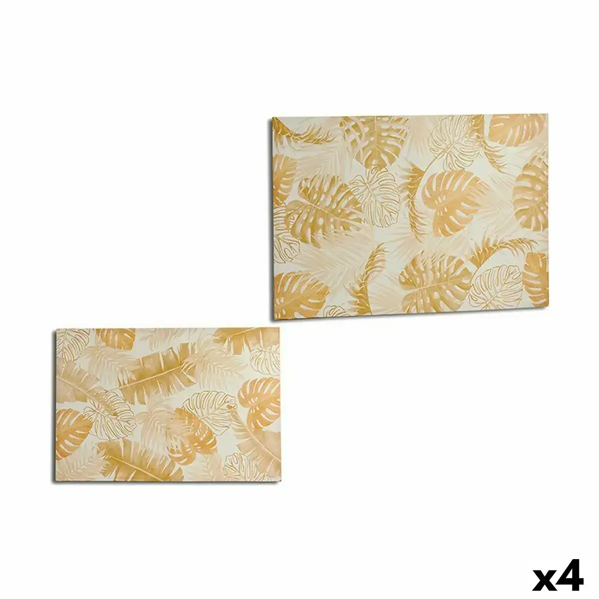 Toile feuille d une plante dore 120 x 80 x 2 5 cm 4 unites _4374. DIAYTAR SENEGAL - Votre Destination Shopping Éthique. Parcourez notre gamme et choisissez des articles qui respectent l'environnement et les communautés locales.
