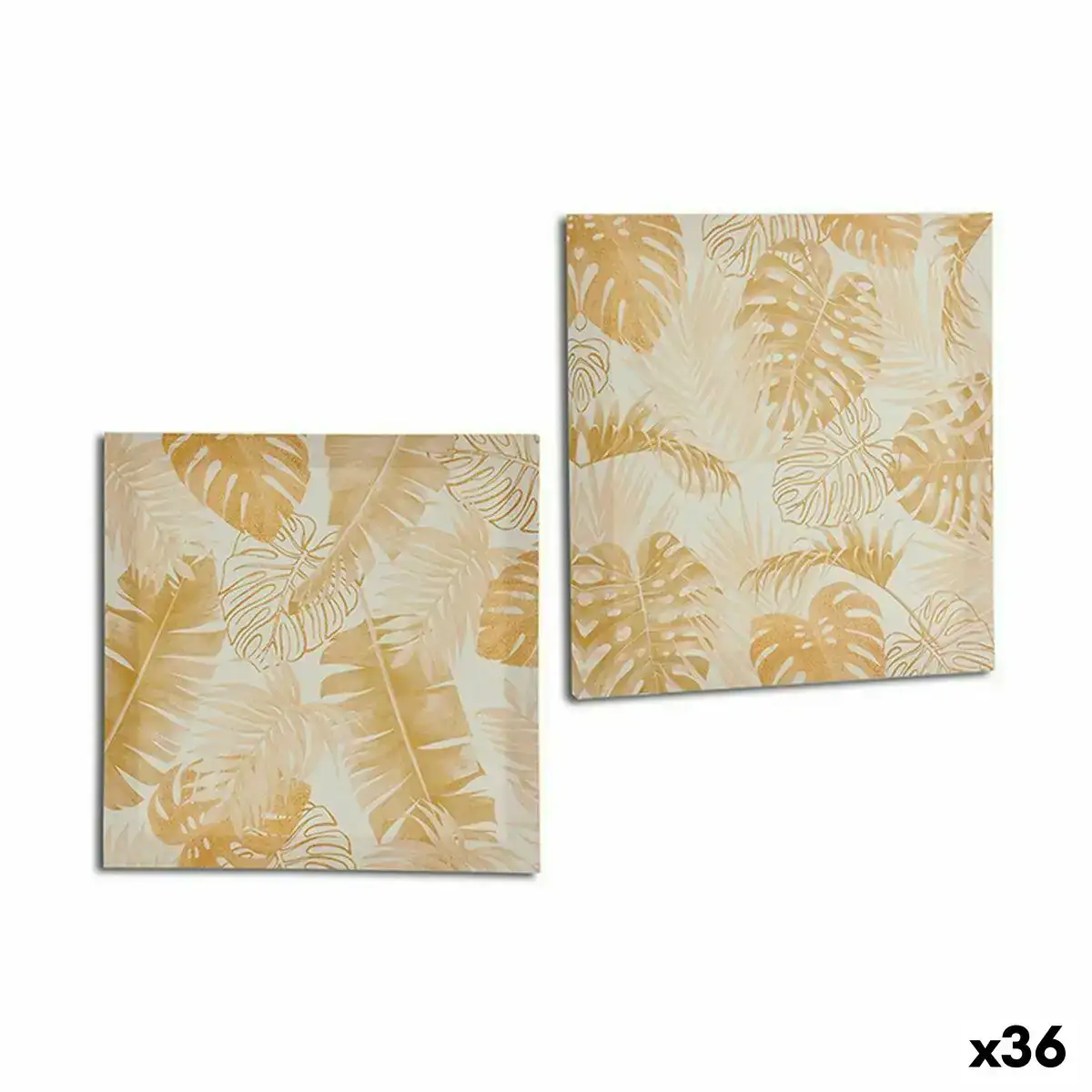 Toile feuille d une plante dore 28 x 28 x 1 5 cm 36 unites _1113. DIAYTAR SENEGAL - Votre Destination pour un Shopping Éclairé. Parcourez notre boutique en ligne pour découvrir des produits de qualité qui embelliront votre quotidien.