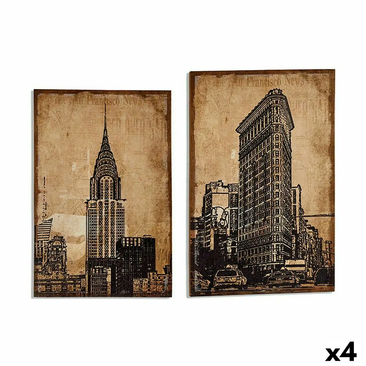 Toile new york 90 x 3 x 60 cm 4 unites _5556. Entrez dans l'Univers de DIAYTAR SENEGAL - Où Chaque Produit a son Éclat Unique. Explorez notre gamme variée et choisissez des articles qui illuminent votre quotidien.