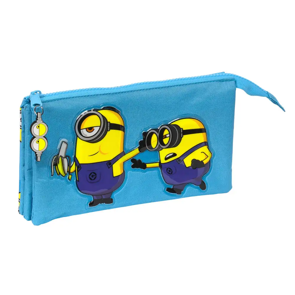 Trousse fourre tout triple minions minionstatic bleu 22 x 12 x 3 cm _1519. DIAYTAR SENEGAL - Là où Vos Rêves Prendent Forme. Plongez dans notre catalogue diversifié et trouvez des produits qui enrichiront votre quotidien, du pratique à l'exceptionnel.