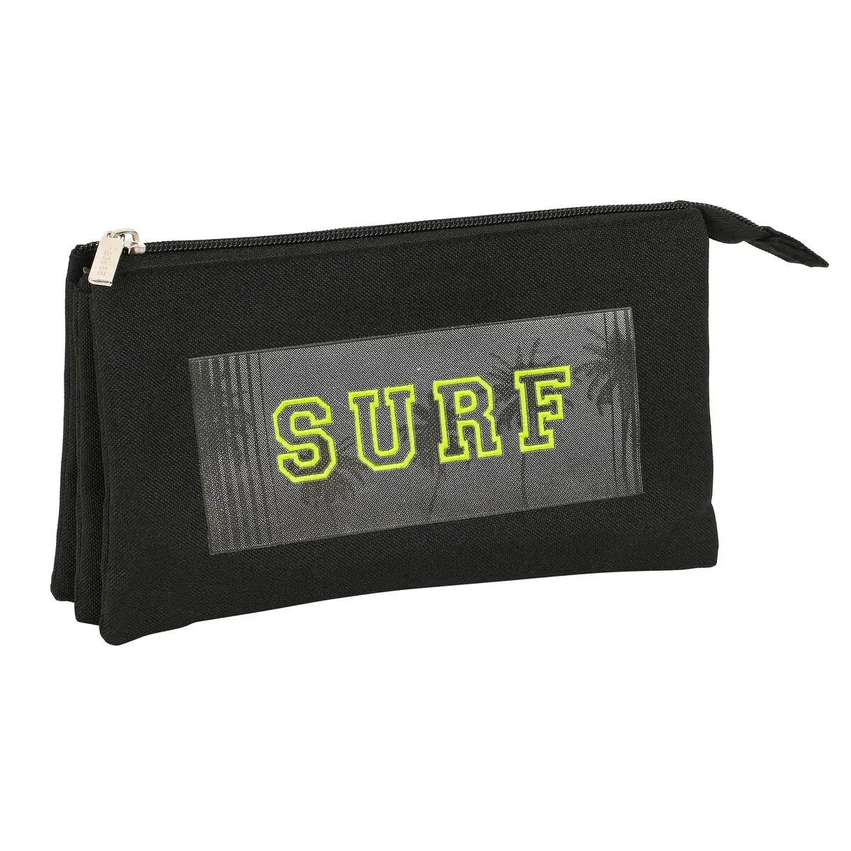 Trousse fourre tout triple safta surf noir 22 x 12 x 3 cm _1099. DIAYTAR SENEGAL - Où la Mode et le Confort se Rencontrent. Plongez dans notre univers de produits et trouvez des articles qui vous habillent avec style et aisance.