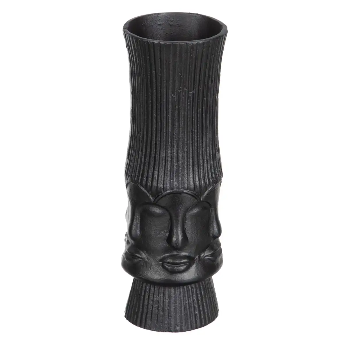 Vase 12 x 12 x 34 cm noir metal_3622. DIAYTAR SENEGAL - Votre Destination Shopping Éthique. Parcourez notre gamme et choisissez des articles qui respectent l'environnement et les communautés locales.