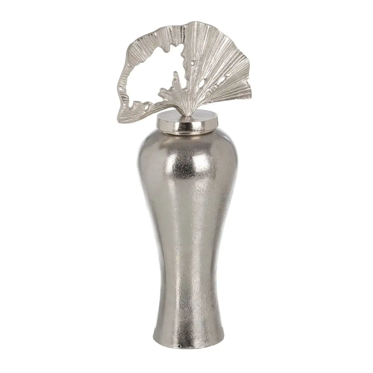 Vase 14 x 14 x 43 cm metal argent_4327. DIAYTAR SENEGAL - Votre Paradis Shopping au Cœur du Sénégal. Explorez notre boutique en ligne et découvrez des produits conçus pour enchanter chaque aspect de votre vie.