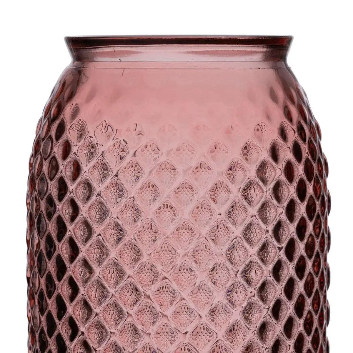 Vase 15 x 15 x 45 cm rose verre recycle_8687. Bienvenue chez DIAYTAR SENEGAL - Où Choisir est un Voyage. Plongez dans notre plateforme en ligne pour trouver des produits qui ajoutent de la couleur et de la texture à votre quotidien.