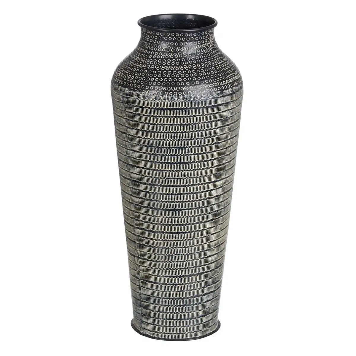 Vase 20 x 20 x 49 5 cm noir aluminium_8403. DIAYTAR SENEGAL - Où l'Élégance se Mêle à l'Authenticité. Naviguez à travers notre boutique en ligne et choisissez des produits qui incarnent le style et la tradition du Sénégal.