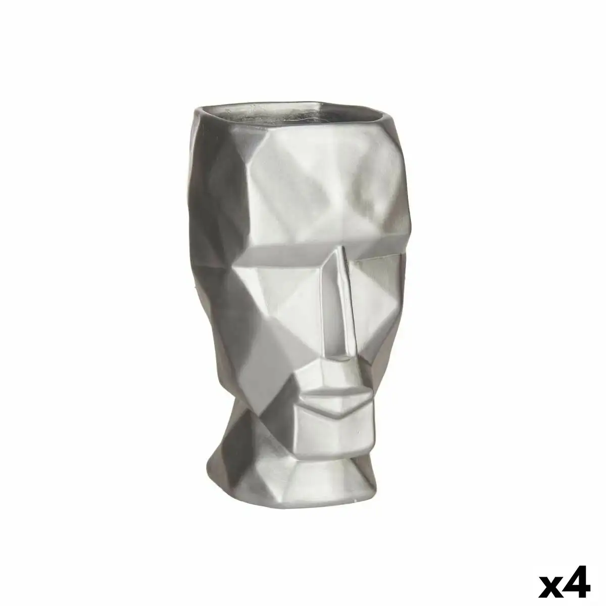 Vase 3d visage argente polyresine 12 x 24 5 x 16 cm 4 unites _5112. DIAYTAR SENEGAL - Votre Destinée Shopping Personnalisée. Plongez dans notre boutique en ligne et créez votre propre expérience de shopping en choisissant parmi nos produits variés.