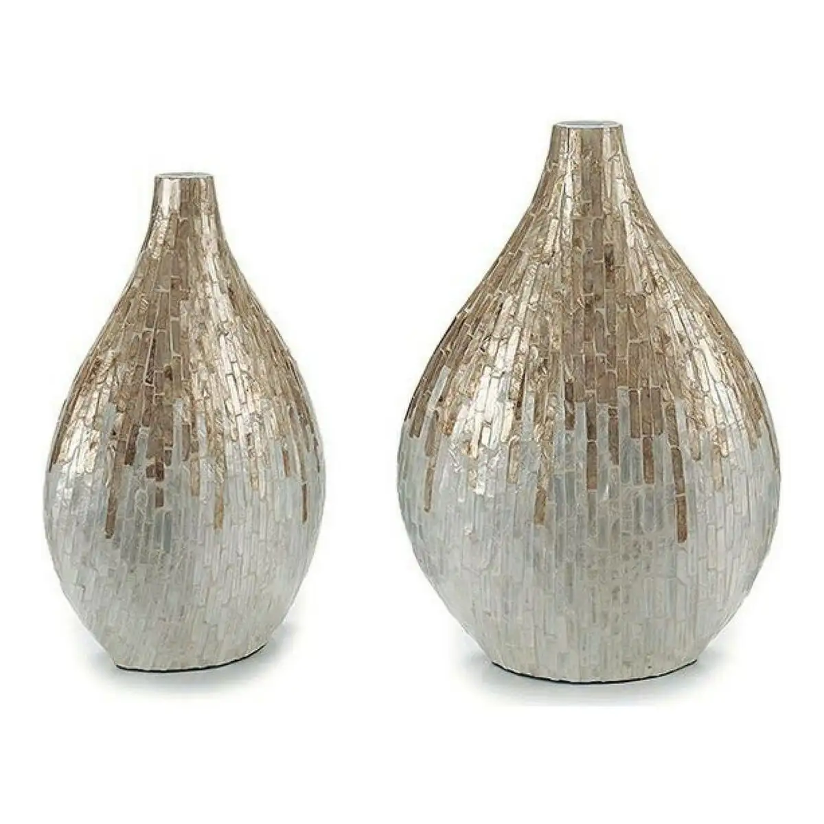 Vase argent 18 x 43 x 30 cm _6156. DIAYTAR SENEGAL - Où la Qualité et la Diversité Fusionnent. Explorez notre boutique en ligne pour découvrir une gamme variée de produits qui incarnent l'excellence et l'authenticité.