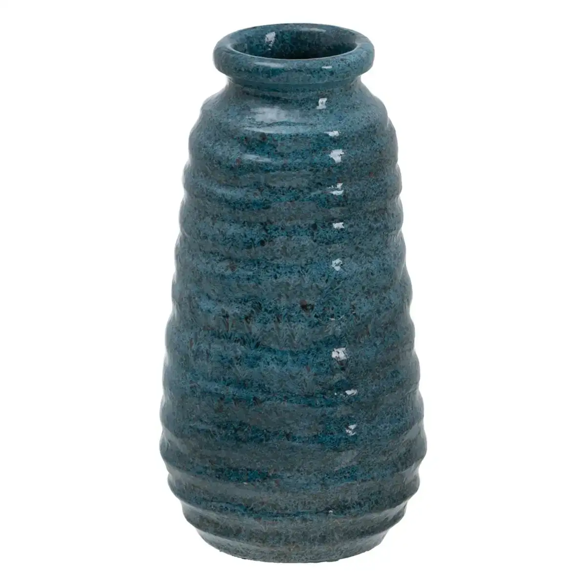 Vase bleu ceramique 15 x 15 x 30 cm_1747. DIAYTAR SENEGAL - Votre Plateforme pour un Shopping Inspiré. Explorez nos offres variées et découvrez des articles qui stimulent votre créativité et embellissent votre vie.
