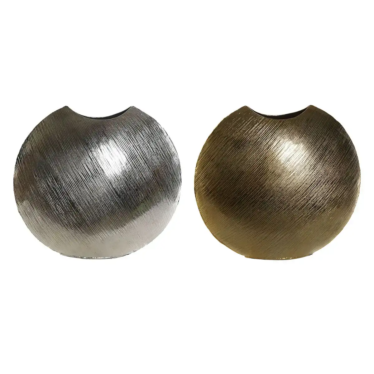 Vase dkd home decor argente dore aluminium moderne 27 x 13 x 33 cm 2 unites _2701. DIAYTAR SENEGAL - Où Choisir Devient une Expérience Personnalisée. Explorez notre boutique en ligne pour découvrir des produits qui s'adaptent à votre style et à votre essence.