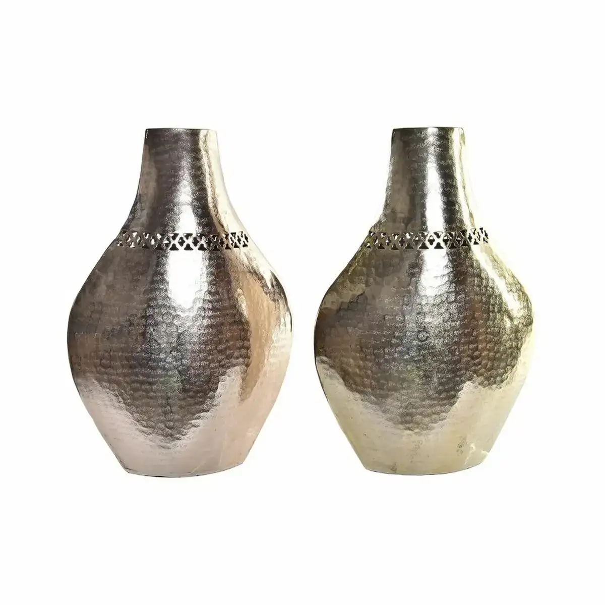 Vase dkd home decor cuivre 28 x 11 x 41 cm dore aluminium arabe decoupe 2 unites _8700. DIAYTAR SENEGAL - Là où Chaque Achat Contribue à un Rêve. Naviguez à travers notre boutique en ligne et soutenez des artisans talentueux tout en acquérant des trésors.